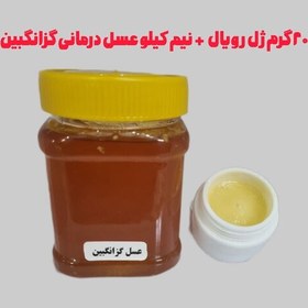 تصویر ژل رویال 20گرم نیم کیلو عسل طبیعی ارسال رایگان 