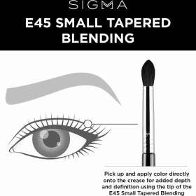 تصویر براش بلندینگ سایه چشم مخروطی مینی سایز صورتی سیگما ( اصل ) مدل E45Sigma Beauty E45 Small Tapered Blending Mini Brush E45 Sigma Beauty E45 Small Tapered Blending Mini Brush