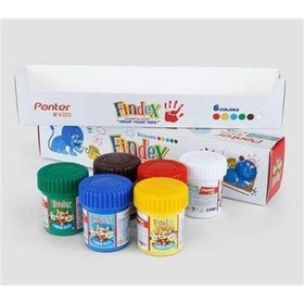 تصویر ست رنگ انگشتی 6 رنگ 35 میل FP-105-6 