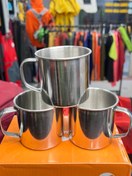 تصویر لیوان استیل ضد زنگ دسته دار 