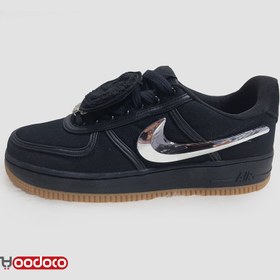 تصویر نایک ایر فورس ۱ بدون ساق تراویس اسکات مشکی Nike air force 1 travis Scott cactus Jack black 