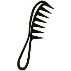 تصویر شانه حالت دهنده موی فر هلالی مشکی 