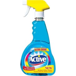 تصویر شیشه پاک کن آبی اکتیو حجم 500 میلی لیتر Active Glass Cleaner Blue 500ml