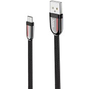 تصویر کابل تبدیل USB به microUSB هوکو مدل U74 طول 1.2 متر - مشکی 