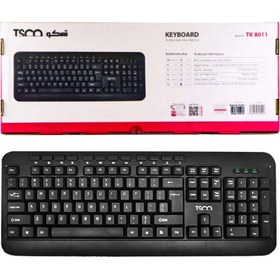 تصویر کیبورد تسکو 8011 با حروف فارسی tsco TK 8011 wired keyboard