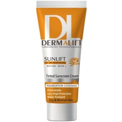 تصویر کرم ضد آفتاب حاوی SPF50 پوست خشک سانلیفت درمالیفت 40 میلی لیتر Dermalift Sunlift SPF50 Dry Skin Sunscreen Cream 40ml