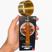 تصویر پیمانه استیل طلایی ته صاف 80 میل 