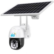 تصویر دوربین مینی اسپید دام سولار خورشیدی سیمکارتی V380 V380 mini speed dome solar camera with SIM card