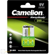 تصویر باتری کتابی قابل شارژ کملیون 200mAh Camelion Always Ready 9V 200mAh