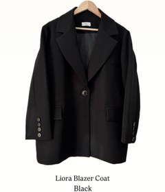 تصویر بلیزر کت لیورا رنگ مشکی Liora Blazer Coat | Black