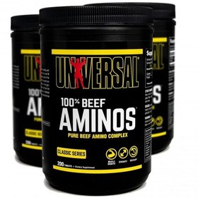 تصویر آمینو بیف یونیورسال 200 عددی Universal Nutrition 100% Beef Aminos 