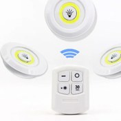 تصویر لامپ COB همراه ریموت دار بسته 3 عددی 