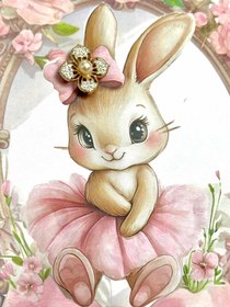 تصویر مگنت گل و مروارید 