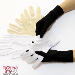 تصویر دستکش نخی مشکی Black Cotton Gloves 1 Pair