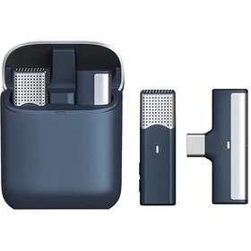 تصویر میکروفون یقه ای بی سیم مدل sx960 دارای نویز گیر هوشمند ا iPhone collar microphone iPhone collar microphone