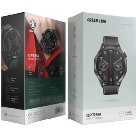 تصویر ساعت هوشمند گرین لاین مدل OPTIMA - مشکی Green Lion Optima Smart Watch