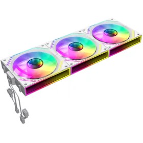 تصویر فن کیس گیم‌ مکس GameMax FN12A S3I White 3x GAMEMAX FN12A S3I White ARGB 120mm 3 in 1 Case Fan