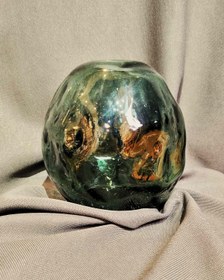 تصویر گلدان سنگ و شیشه - قرمز 