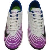 تصویر کفش ورزشی سالنی مردانه رویه خارجی مدل ویپور رنگ سفید بنفش 