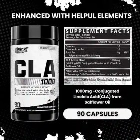 تصویر CLA 1000 ناترکس Nutrex CLA 90 Soft Gels - 1000mg Conjugated Linoleic Acid