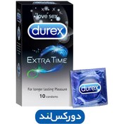 تصویر کاندوم نازک تاخیری دورکس مدل EXTRA TIME بسته 10 عددی 