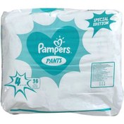 تصویر پوشک بچه شورتی پمپرز Pampers سایز 4 بسته 36 عددی 