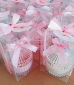 تصویر گیفت تولد و عروسی مدل شمع کندل با طلق و گل خشک 