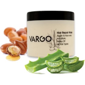 تصویر ماسک مو آلوئه ورا و روغن آرگان وارگو 400 میلی لیتر VARGO HAIR REAPAIR ARGAN & ALOE VERA MASK