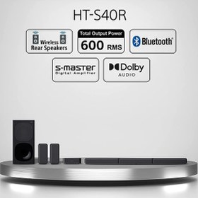 تصویر سینما خانگی سونی 600 وات بلوتوثی مدل SONY HT-S40R SONY HT-S40R Home Cinema 600 W 5.1CH S-Master Wireless speakers BT 5.0 MP3