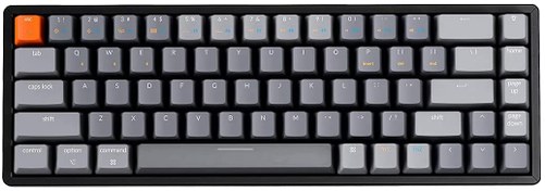 تصویر کیبورد مکانیکی بی سیم از برند کیکرون مدل keychron k6 68-key با نور پس زمینه RGB (B 