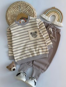 تصویر دورس تدی وشلوارکتانش کد ۳۱۰۶ سایز۳۵/۴۰/۴۵ مناسب ۷ ماه تا ۵سال