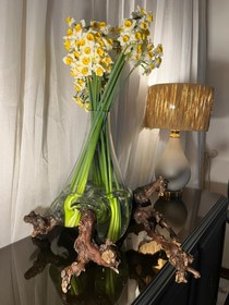 تصویر گلدان دفرمه زیر چوبی 