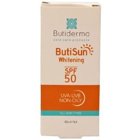 تصویر کرم ضد آفتاب روشن کننده بیوتی درما SPF50 حجم ۴۵ میلی لیتر 