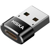 تصویر مبدل OTG USB به USB-C هیسکا مدل OT-03 HISKA OT-03 OTG Type-C Adapter