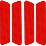 تصویر برچسب شبرنگ هشدار باز بودن درب خودرو رفلکتر مدل R7YL90 مناسب برای رنو L90 بسته 4 عددی 