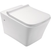 تصویر توالت فرنگی دیواری مینا مدل روژا - سفید 