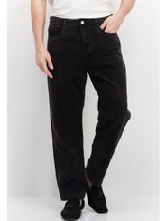 تصویر شلوار بافت‌دار مردانه فیت راحت، مشکی برند esprit Men Relaxed Fit Textured Pant, Black