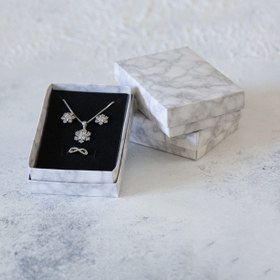 تصویر جعبه جواهرات 12 عددی بسته بندی شده مدل نیم ست سنگی 