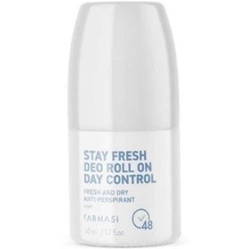 تصویر رول دئودرانت و شاداب کننده مردانه stay fresh deo rollon day control ضد تعریق و خوشبو کننده day control آقایان 50 میلی لیتر فارماسی | Farmasi