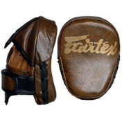 تصویر میت پنجه ایی نقطه زنی چرم طبیعی طرح FAIRTEX قهوه ای 