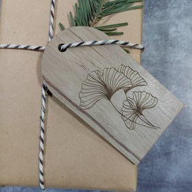 تصویر تگ چوبی برگ گینکو 