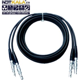 تصویر کابل دوبل تست التراسونیک LEMO-00 به LEMO-00 C5(LEMO-00)-C5(LEMO-00) Dual Cable