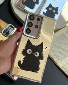 تصویر قاب آینه ای گربه ملوس مدل cute mirror cat مناسب برای گوشی موبایل شیائومی 