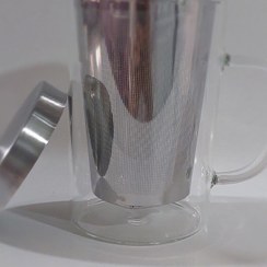 تصویر دمنوش پیرکس درب استیل 