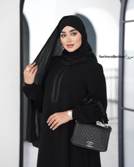 تصویر عبا زنانه هانیه | جنس کریشه اندونزی با زیپ شیردهی 