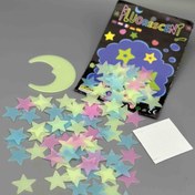 تصویر استیکر دیواری کودک طرح ستاره شب تاب بسته ۱۰۰ عددی 