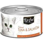 تصویر کنسرو غذای گربه کیت کت با طعم ماهی تن و سالمون KitCat Tuna & Salmon 