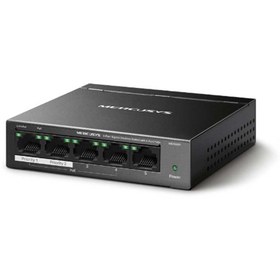 تصویر سوییچ 5 پورت گیگابیت و PoE مرکوسیس مدل MS105GP Mercusys MS105GP PoE 5-Port Gigabit Desktop Switch