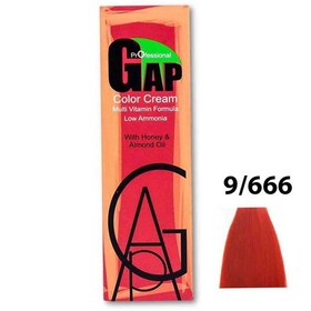 تصویر رنگ مو شماره 9/666 گپ GAP حجم 100 میل GAP professional color cream 9/666