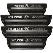 تصویر برچسب پارکابی خودرو مهدیار طرح چرم کد pka1038 مناسب برای هیوندای اکسنت بسته 4 عددی 